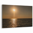 Modern Minimalist Landscape Prints – Golden Sun Over Ocean Horizon