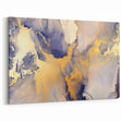 Celestial Depth – Contemporary Fluid Art Pieces in Gold and Blue