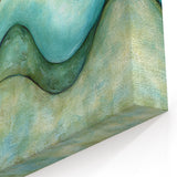 Serene Currents – Abstract Fluid Canvas Art in Blue and Mint Tones