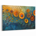 Radiant Bloom – Modern Fluid Art Prints in Orange and Deep Blue