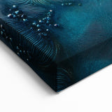 Radiant Bloom – Modern Fluid Art Prints in Orange and Deep Blue