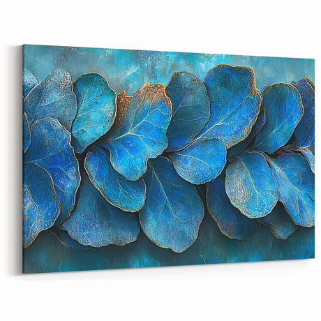 Teal Blossom Flow – Fluid Abstract Wall Art in Rich Blue Tones