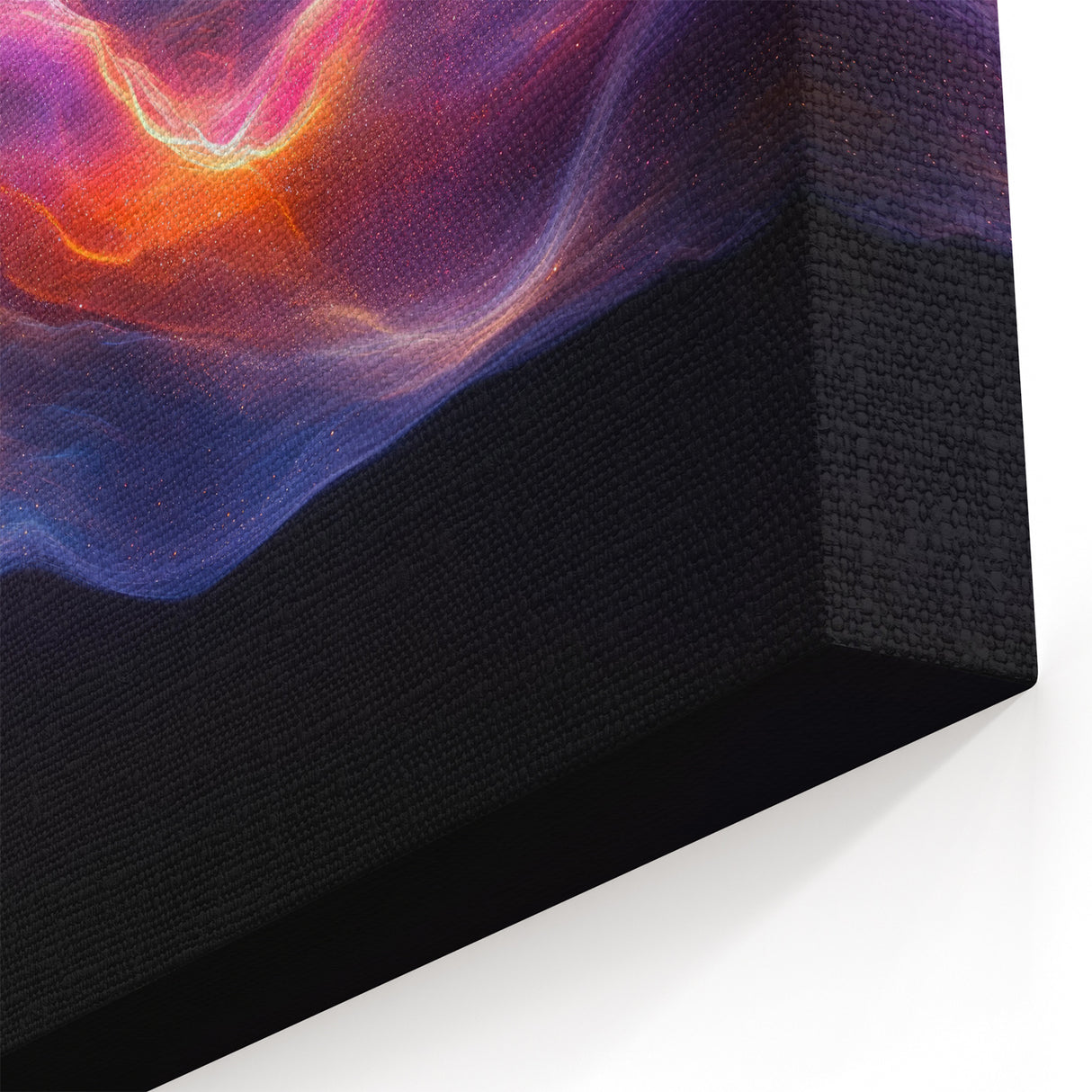 Celestial Drift – Fluid Abstract Wall Art with Fiery Motion