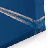 Minimalist Landscape Wall Art – Jet Trail Over Deep Blue Horizon