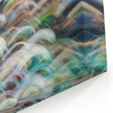 Aqua Resonance – Abstract Fluid Canvas Art with Teal and Gold