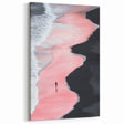 Black and White Minimalist Landscapes – Pink Shoreline Solitude