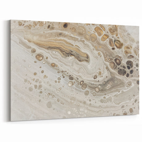 Modern Fluid Art Prints - Neutral Abstract Fluid Canvas Art Decor