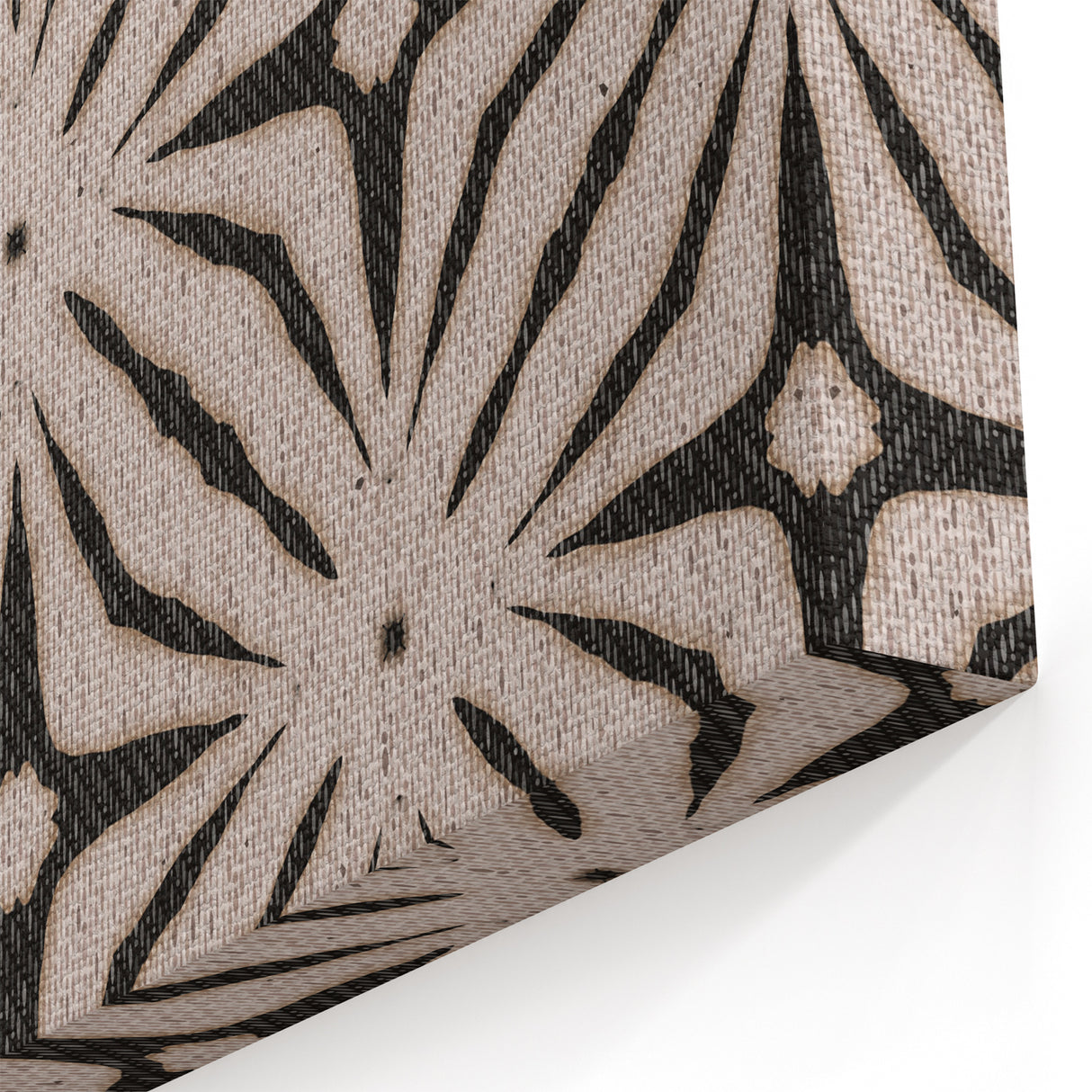 Earthen Harmony Abstracts - Neutral Star Pattern Abstract Wall Art