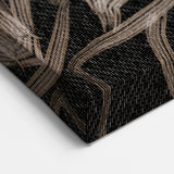 Earthen Harmony Abstracts - Fluid Organic Line Art in Black and Beige