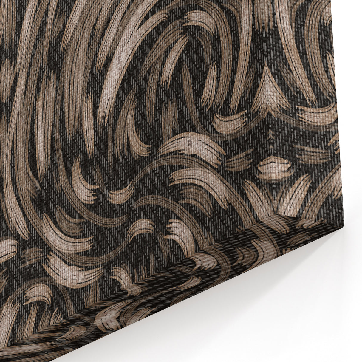 Earthen Harmony Abstracts - Swirling Organic Line Art in Black and Beige