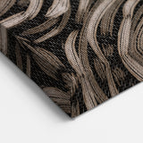 Earthen Harmony Abstracts - Swirling Organic Line Art in Black and Beige
