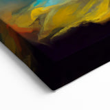 Fluid Abstract Wall Art - Contemporary Fluid Art Pieces in Teal Blue