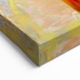 Abstract Fluid Canvas Art - Modern Fluid Art Prints in Purple & Yellow