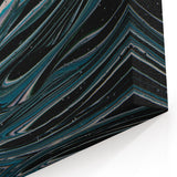 Fluid Acrylic Wall Decor - Modern Fluid Art Prints in Dark Blue Tones