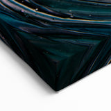 Fluid Acrylic Wall Decor - Modern Fluid Art Prints in Dark Blue Tones