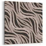 Earthen Harmony Abstracts - Flowing Line Art in Beige and Black