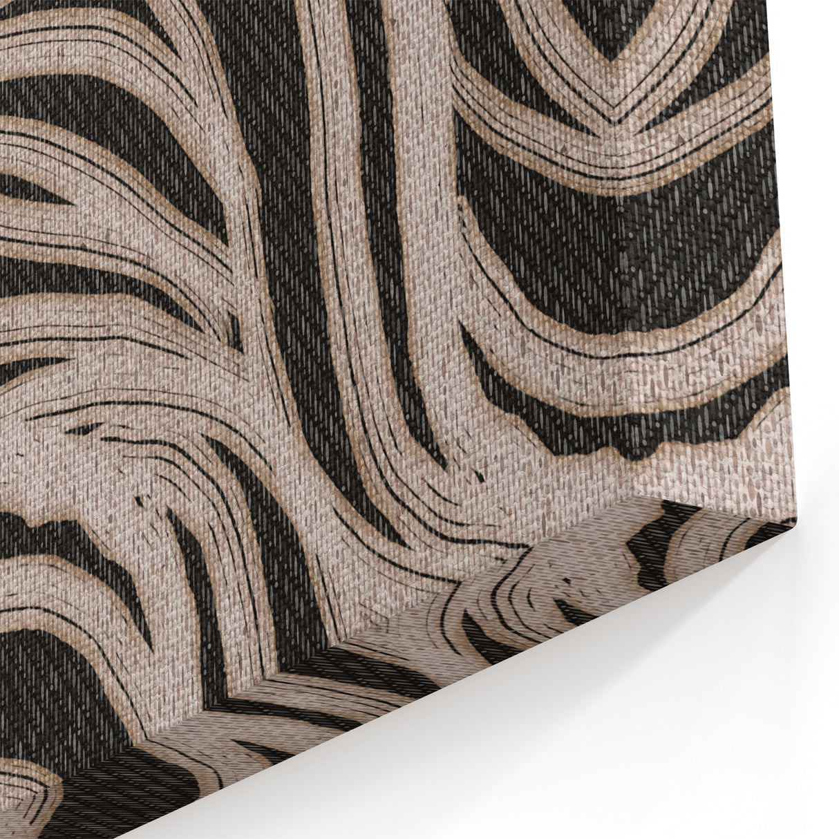 Earthen Harmony Abstracts - Flowing Line Art in Beige and Black
