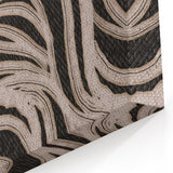 Earthen Harmony Abstracts - Flowing Line Art in Beige and Black
