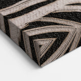 Earthen Harmony Abstracts - Flowing Line Art in Beige and Black