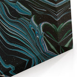 Fluid Abstract Wall Art - Contemporary Fluid Art Pieces Dark Teal