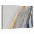 Modern Fluid Art Prints - Abstract Fluid Canvas Art in Gold and Gray