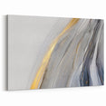 Modern Fluid Art Prints - Abstract Fluid Canvas Art in Gold and Gray