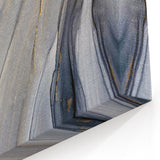 Modern Fluid Art Prints - Abstract Fluid Canvas Art in Gold and Gray
