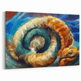 Modern Fluid Art Prints in Blue and Orange - Fluid Abstract Wall Art