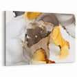 Fluid Acrylic Wall Decor in Gold and Gray - Abstract Fluid Canvas Art