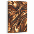 Abstract Fluid Canvas Art in Bronze Glow - Modern Fluid Art Prints