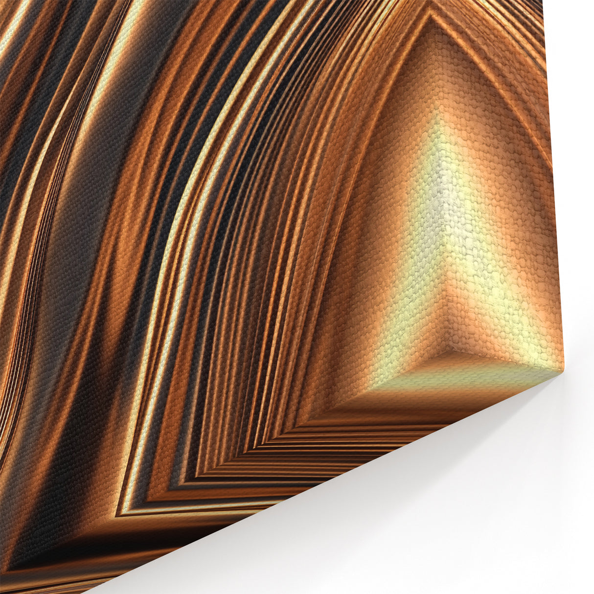 Abstract Fluid Canvas Art in Bronze Glow - Modern Fluid Art Prints