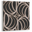 Earthen Harmony Abstracts - Curved Line Art in Black and Beige