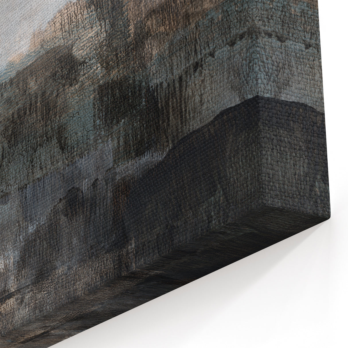 Earthen Harmony Abstracts - Tranquil Landscape Abstract Art in Gray