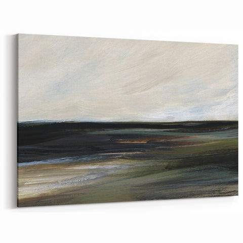 Earthen Harmony Abstracts - Serene Landscape Abstract Art in Earth Tones
