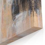 Earthen Harmony Abstracts - Soft Abstract Art in Peach, Blue, and White