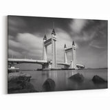 Modern urban landscape art – Striking architectural bridge print