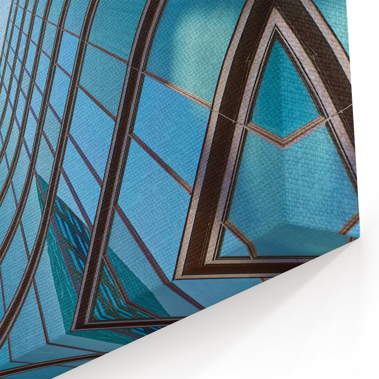 Urban skyline canvas prints – Sleek curved glass building photo