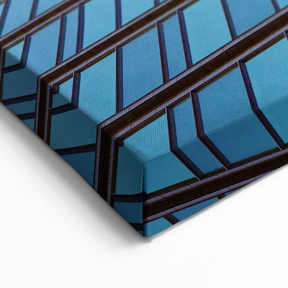 Urban skyline canvas prints – Sleek curved glass building photo