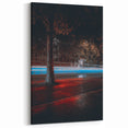 Contemporary city wall decor – Night traffic light trail art print
