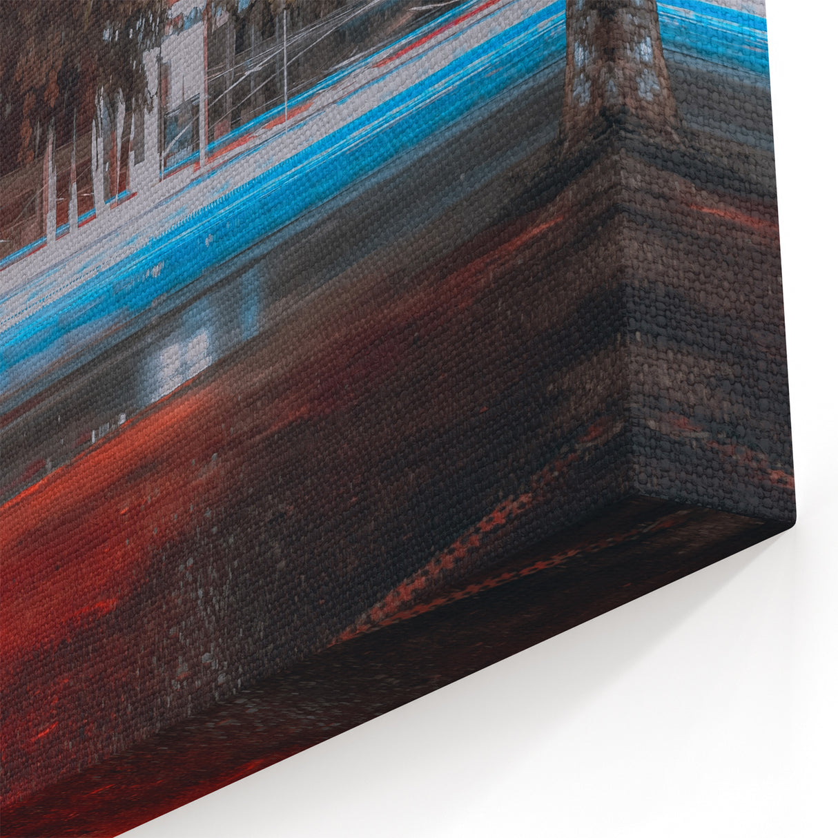 Contemporary city wall decor – Night traffic light trail art print