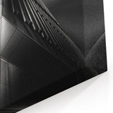 Urban architectural wall art – Geometric black and white building