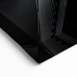 Urban architectural wall art – Geometric black and white building