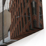 Urban scenery wall art – Industrial city bridge and street sign