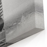 Cityscape photography prints – Iconic spire above the city clouds
