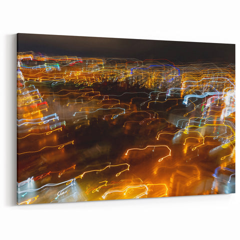 Cityscape Photography Prints – Abstract Urban Lightscape Canvas