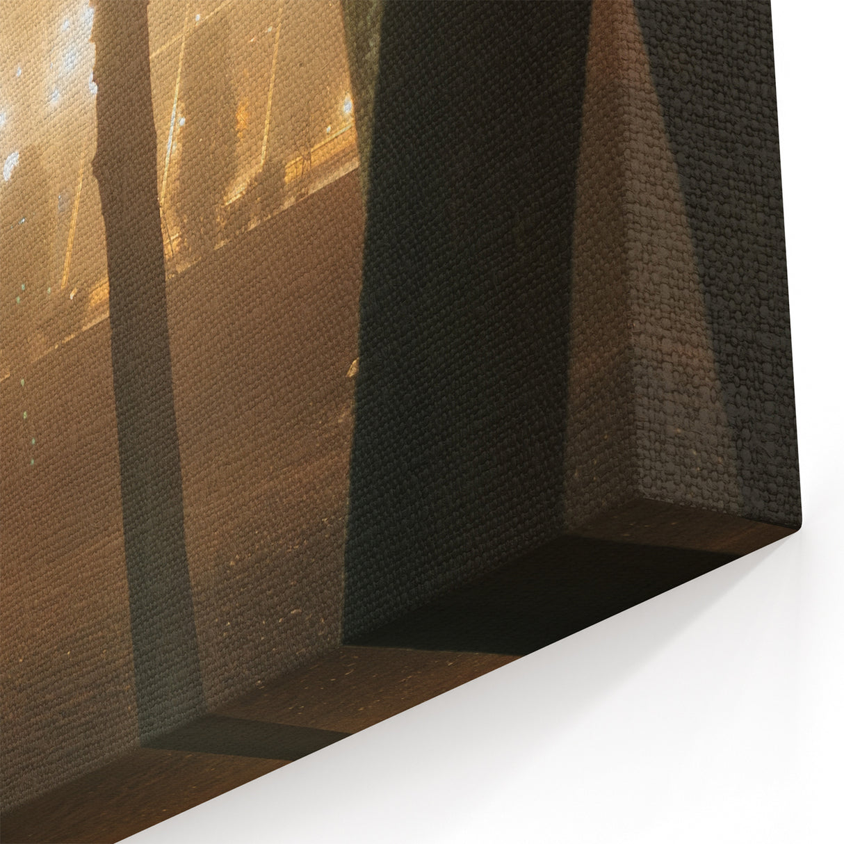 Contemporary City Wall Decor – Misty Park Lights Urban Print