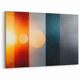 Color Block Abstract Wall Art – Modern Sunset Glow Illustration