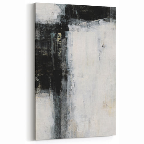 Earthen Harmony Abstracts - Minimalist Wall Decor in Black and White