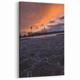 Urban Scenery Wall Art – Cracked Pavement at Sunset Canvas