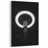Modern Urban Landscape Art – Minimalist Circular Streetlamp